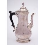 A George II silver coffee pot, maker Richard Gurney & Thomas Cook, London,
