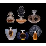 Two Lalique Cristal miniature scent bottle collections: one Les Flacon Miniatures1998,