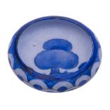 A small Moorcroft compressed circular bowl: decorated in the Dawn Landscape pattern,