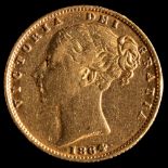 A Victoria gold sovereign,: 1864, 8g.