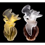 Lalique for Nina Ricci: two L 'Air du Temps scent bottles,