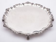 A George V silver salver, maker Adie Brothers Ltd, Birmingham,