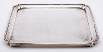 An Elizabeth II silver serving tray, maker R.