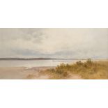 Frederick John Widgery [1861-1942]- The Exe estuary, fishermen on a sand bar,