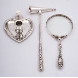 An Edward VII silver chamberstick, maker William Aitken, Chester, 1901: of heart-shaped outline,