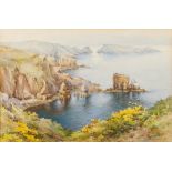 * Ethel Sophia Cheeswright [1874-1977]- Sark coastal views,:- two both signed,
