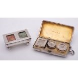A Victorian silver combination stamp and coin holder, maker Cornelius Saunders & Frank Shepherd,