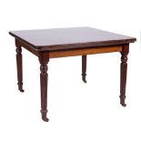 A late 19th Century mahogany dining table:, of small size,