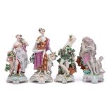 A matched set of four Derby figures of the Classical Seasons: after the Meissen originals modelled