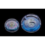 Two Whitefriars paperweights: comprising a faceted close pack millefiori,