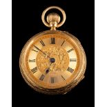 An 18 carat gold open face pocket watch,