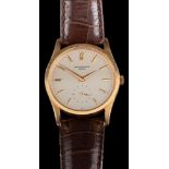 WITHDRAWN Patek Philippe, Calatrava, an 18 carat gold manual winding wristwatch,