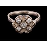 An 18 carat gold diamond ring,