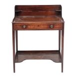 A George IV mahogany and inlaid rectangular washstand:,