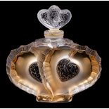 A Lalique Cristal scent bottle Deux Coeurs: from the Flacon Collection edition 2004,