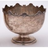 An Edward VII silver rose bowl, maker Elkington & Co, Birmingham,