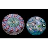 Two Perthshire millefiori paperweights: comprising a limited edition example with central thistle