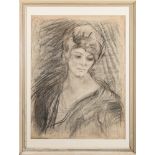 Albert De Bellroche [1864-1944]- Portrait of a lady, head and shoulders,