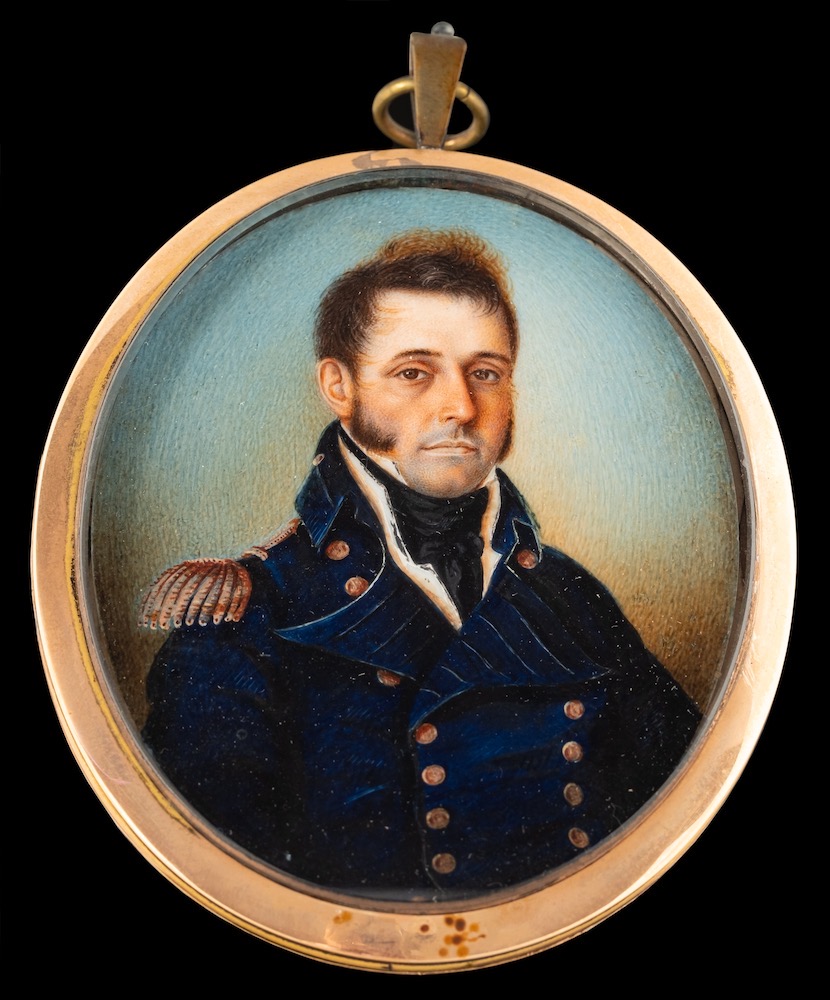 Calcutta School Circa 1820- A miniature portrait of Captain Charles Fellowes Grice [d.