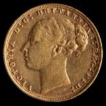 A Victoria gold sovereign,: 1880, 8g.