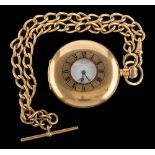 An 18 carat gold half hunter pocket watch by Wm.