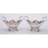 A pair of Victorian silver sugar basins, maker R&W Sorley,