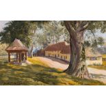 * Arthur de Tivoli [1891-1961]- Village scene in Summer,:- signed, oil on canvas board, 14.