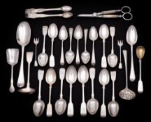 A George III silver old English pattern desert spoon, maker Hester Bateman, London,