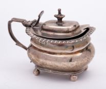 A William IV silver mustard pot and cover, maker Thomas Johnson, London,