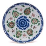 A Chinese famille verte cafe-au-lait saucer dish: probably for the Islamic market,
