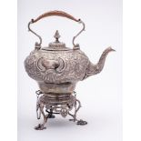 A William IV Irish silver tea kettle and stand, maker William Nolan, Dublin,