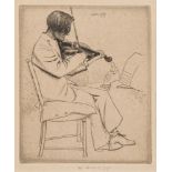 * Robert Sargent Austin [1895-1973]- Study of Charles Austin playing the violin,
