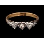 An 18 carat gold and diamond ring,