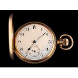 A 9 carat gold pocket watch by Dennison Watch Case Co Ltd,