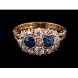 An Edwardian sapphire and diamond ring,