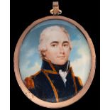 Henry Bone [1755-1834]- A miniature portrait of Admiral John Tremayne Rodd [1769-1838],