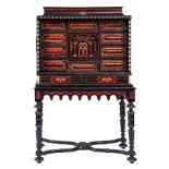 A 19th Century Flemish simulated scarlet tortoiseshell,