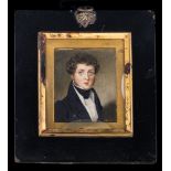 William Bone [fl.1827-1851]- A miniature portrait of a young man, said to be Anthony G. Golding Esq.