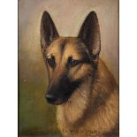 Henry Crowther [19/20th Century]- Pedigree German Shepherd,:- signed,