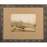 William Traies [1789-1872]- View of the Weir near Mr Henshaw's Paper Mill, August 28th 1812,