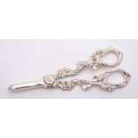 An Elizabeth II silver pair of grape shears, maker A Marston & Co, Birmingham,