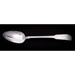 A George III provincial silver Fiddle pattern basting spoon, maker David Darling,