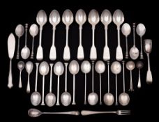 A mixed collection of silver spoons,