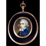 George Engleheart [1752-1829]- A miniature portrait of a naval officer said to be Captain Lucius