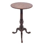 An early 19th Century oak circular occasional table:,