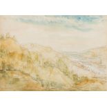 Philip Wilson Steer [1860- 1942] - Valley landscape,