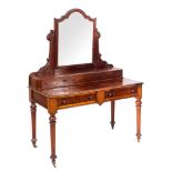 A Victorian mahogany dressing table, mid 19th century,