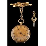 A 18 carat gold open face pocket watch,