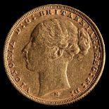 A Victoria gold sovereign, Melbourne mint, 1881,: approximately 8g.