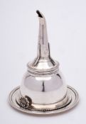 A George III silver wine funnel, maker Rebecca Emes & Edward Barnard I, London,